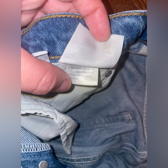 New! Reformation Cynthia Shadow High Rise Denim Patchwork Jeans in Niagara👖sz 31 - Picture 13 of 13